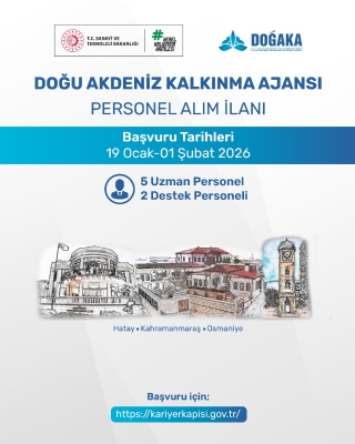 T.C. Doğu Akdeniz Kalkınma Ajansı Personel Alım İlanı