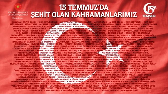 15 Temmuz Demokrasi ve Milli Birlik Günü mesajı