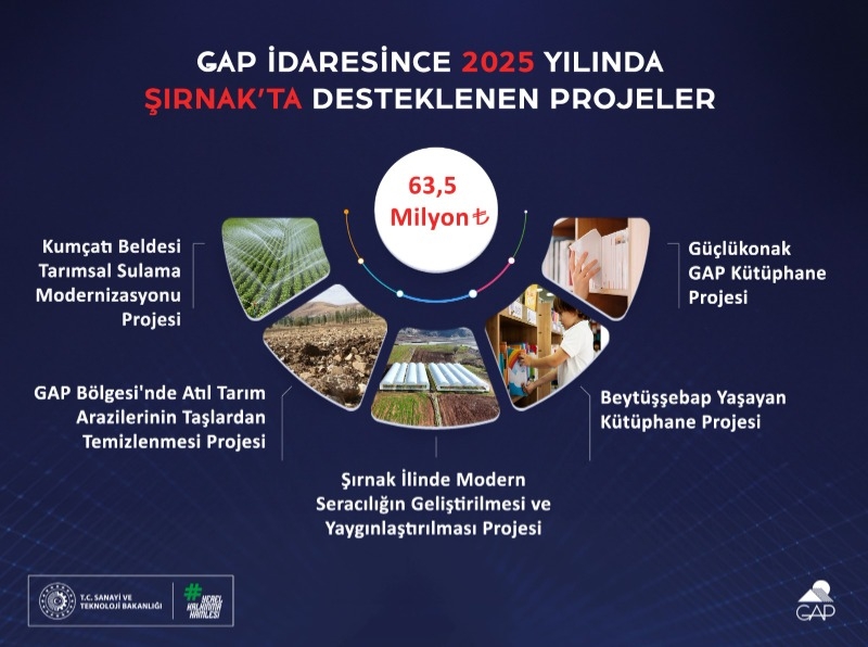 GAP İdaresinden Şırnak'ta Uygulanacak 5 Projeye 63.5 Milyon TL Destek