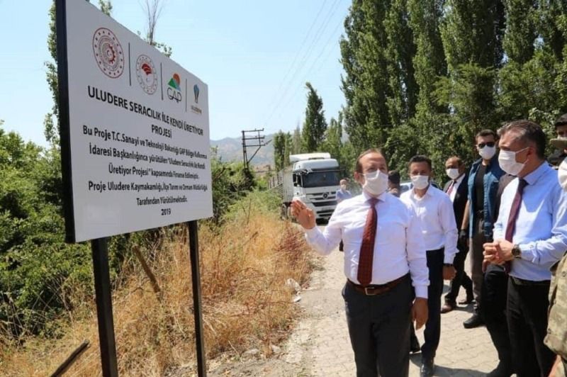 “Uludere Seracılık ile Kendi Üretiyor Projesi” Proje Alanı Yerinde İncelendi