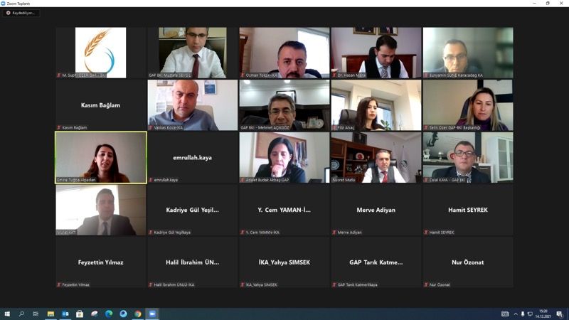GAP İdaresi ve Kalkınma Ajansları arasında 2021 yılının  ikinci İş Birliği ve Koordinasyon Toplantısı Gerçekleştirildi