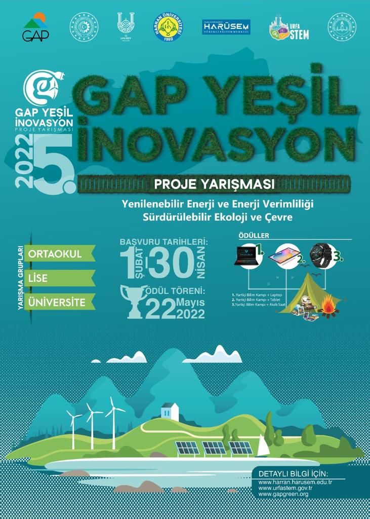 5. GAP Yeşil İnovasyon Proje Yarışması Başvuruları Başladı