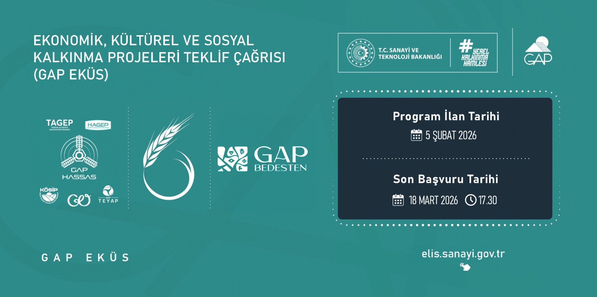 GAP EKÜS Proje Başvuruları Başladı