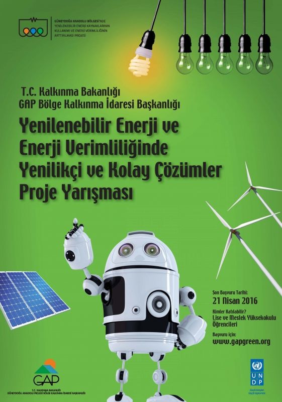 Yenilenebilir Enerji ve Enerji Verimliliğinde Yenilikçi ve Kolay Çözüm Önerileri Proje Yarışması Başvuruları Devam Ediyor