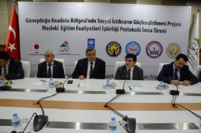 Sosyal İstikrarın Güçlendirilmesi Projesi Mesleki Eğitim Faaliyetleri İşbirliği Protokolü İmzalandı