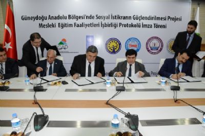 Sosyal İstikrarın Güçlendirilmesi Projesi Mesleki Eğitim Faaliyetleri İşbirliği Protokolü İmzalandı