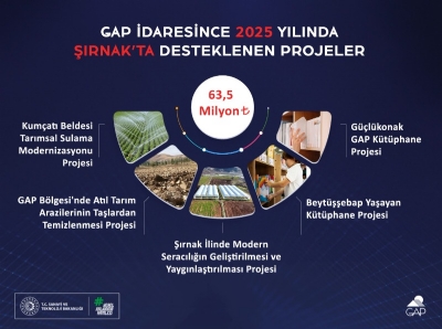 GAP İdaresinden Şırnak'ta Uygulanacak 5 Projeye 63.5 Milyon TL Destek
