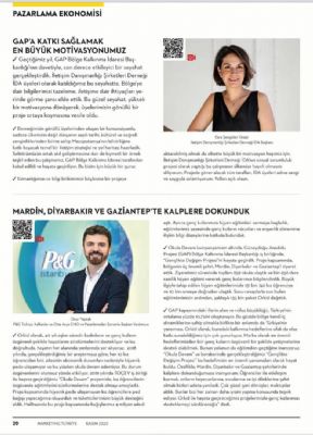 GAP İdaresi Başkan Vekili Mehmet Açıkgöz'ün Marketing Türkiye Dergisi Kasım Sayısı Röportajı