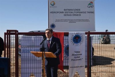 “Topraksız Tarım Serası”nın Açılışı Gerçekleştirildi