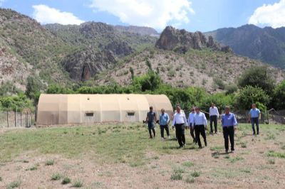 Başkan V. Mehmet AÇIKGÖZ ve Beraberindeki Heyet, “GAP ile Kırsal Yaşamın ve Verimliliğin Artırılması” Proje Alanını Ziyaret Etti