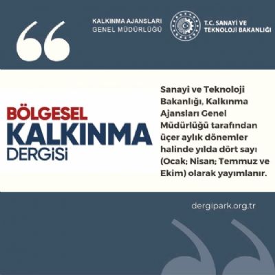 Bölgesel Kalkınma Dergisi Yayın Hayatına Başlıyor