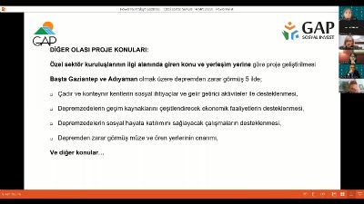 GAP Bölgesinde Sosyal ve Ekonomik Dayanıklılığın Artırılması-Kamu, Özel Sektör İş Birliği Uygulamaları Toplantısı Düzenlendi