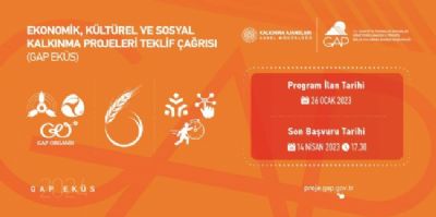 Ekonomik, Kültürel ve Sosyal Kalkınma Projeleri Teklif Çağrısı (GAP EKÜS) Başvuru Süresi Uzatıldı