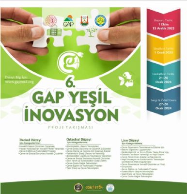6. GAP Yeşil İnovasyon Proje Yarışması Başvuruları Başladı