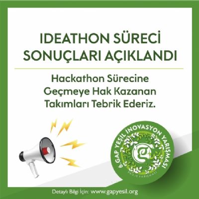 6. GAP Yeşil İnovasyon Proje Yarışması'nda HACKATHON'a Katılacak Projeler Belli Oldu