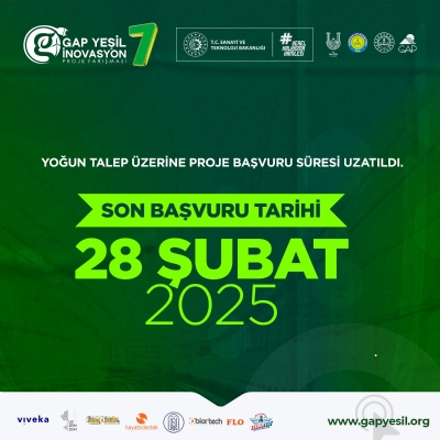 GAP Yeşil İnovasyon Proje Yarışması Başvuru Süresi Uzatıldı