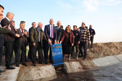Gaziantep’te GAP İdaresi Desteği ile Tamamlanan Sulama Kanallarına Su Verilmeye Başlandı