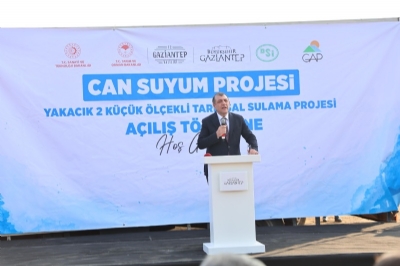 Gaziantep’te GAP İdaresi Desteği ile Tamamlanan Sulama Kanallarına Su Verilmeye Başlandı