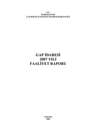 2007 Yılı Faaliyet Raporu