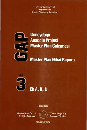 Güneydoğu Anadolu Projesi Master Plan Çalışması Master Plan Nihai Raporu Cilt 3