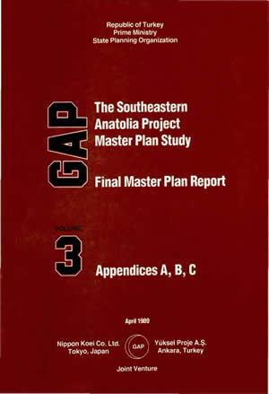 The Southeastern Anatolia Project Master Plan Study Final Master Plan Report Volume 3