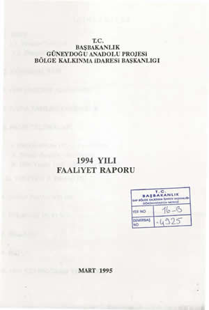 1994 Yılı Faaliyet Raporu