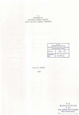 1990 Yılı Faaliyet Raporu