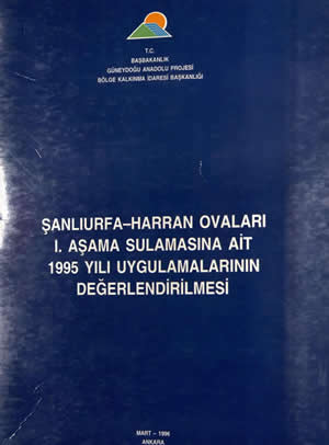 Şanlıurfa-Harran Ovaları 1. Aşama Sulamasına Ait 1995 Yılı Uygulamalarının Değerlendirilmesi