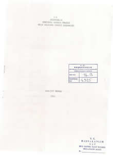 1991 Yılı Faaliyet Raporu