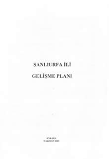 Şanlıurfa İli Gelişme Planı