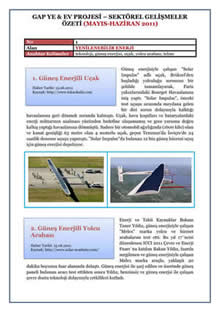 Yenilenebilir Enerji Bülteni (Mayıs-Haziran 2011)