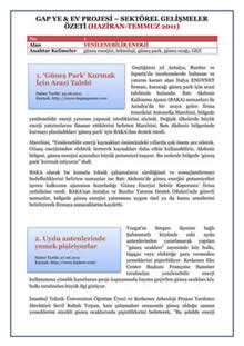 Yenilenebilir Enerji Bülteni (Haziran-Temmuz 2011)