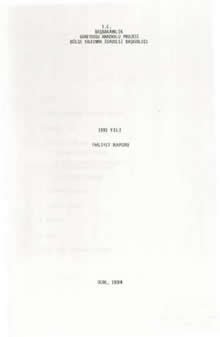 1993 Yılı Faaliyet Raporu