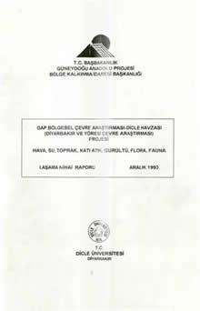 GAP Bölgesel Çevre Araştırması 1. Aşama Nihai Raporu
