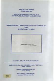 Management, Operation And Maintenance Of GAP Irrigation Systems