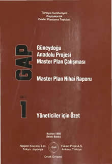 Güneydoğu Anadolu Projesi Master Plan Çalışması Master Plan Nihai Raporu Cilt 1