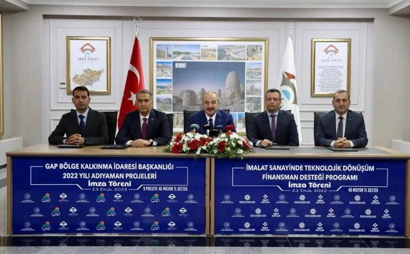 Sanayi ve Teknoloji Bakanı Mustafa VARANK, GAP İdaresince Adıyaman'da Desteklenecek Projelerin Protokol İmza Törenine Katıldı