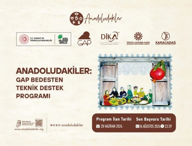 Anadoludakiler: GAP Bedesten Teknik Destek Programı İlan Edildi