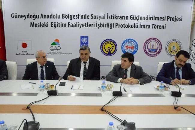 Sosyal İstikrarın Güçlendirilmesi Projesi Mesleki Eğitim Faaliyetleri İşbirliği Protokolü İmzalandı