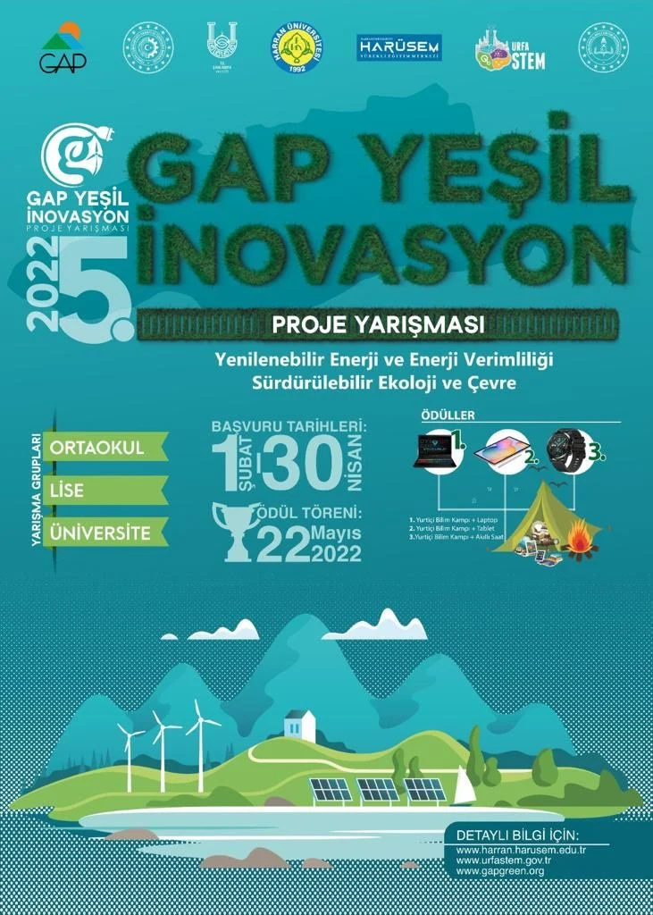5. GAP Yeşil İnovasyon Proje Yarışması Başvuruları Başladı