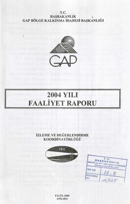 2004 Yılı Faaliyet Raporu