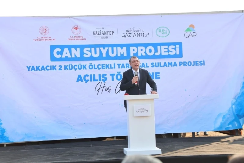Gaziantep’te GAP İdaresi Desteği ile Tamamlanan Sulama Kanallarına Su Verilmeye Başlandı